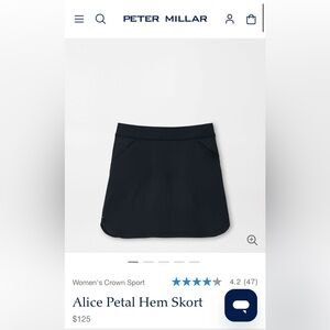 NWT Black Peter Millar Athletic/Tennis/Golf Skirt. Size XXL.